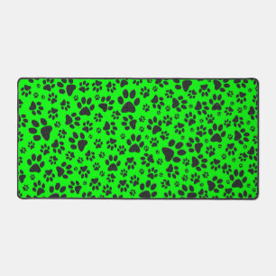 Poches de chien noir et blanc Pointe de Polka vert