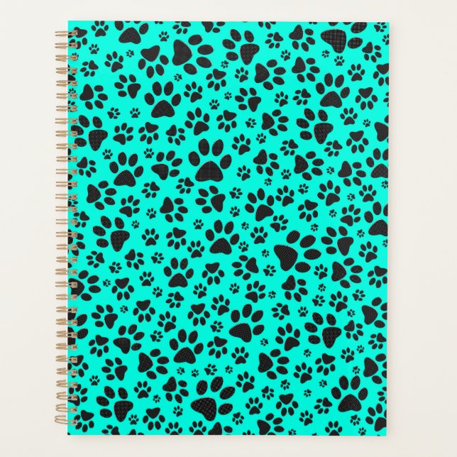 Poches de chien noir et blanc Pointe Polka sur cya (Devant)