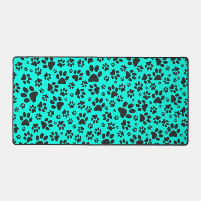 Poches de chien noir et blanc Pointe Polka sur cya (Recto)