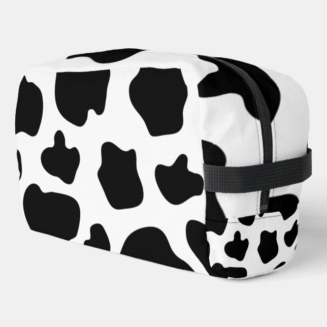 Poches de vache noir et blanc Sac de toilette moti (Coin gauche)