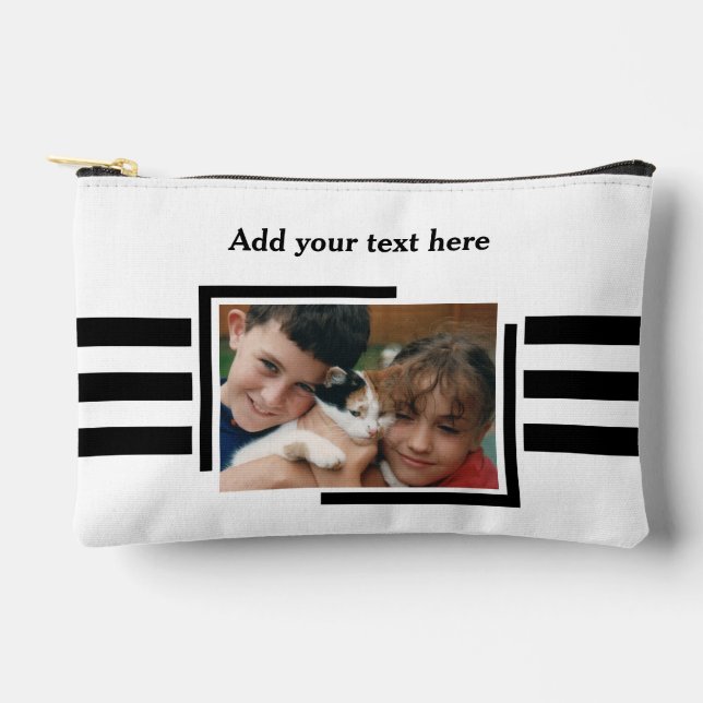 Pochette À Accessoires 1 photo add text black white (Recto)