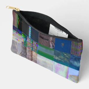 Pochette À Accessoires 1C9984DA Glitch Art Distorsion Numérique Vaporwave