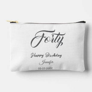 Pochette À Accessoires 40e lettre d'anniversaire ajouter nom date année g