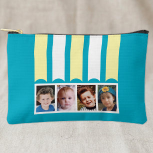 Pochette À Accessoires 4 photo ajouter nom blanc bleu jaune