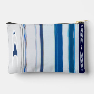 Pochette À Accessoires Abstract Symphony in Blue 5 (Vertical Lines)