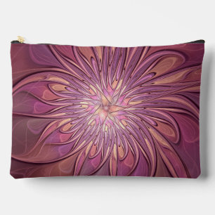 Pochette À Accessoires Abstrait Floral Fractal Art Berry couleurs