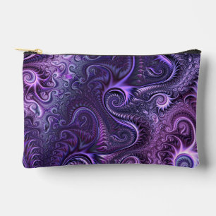 Pochette À Accessoires Abstrait Lilac coloré et violet Motif spiral
