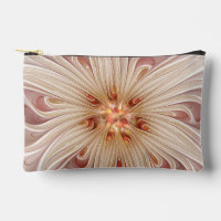 Abstrait Moderne Peach Pastel Flower Fractal Art