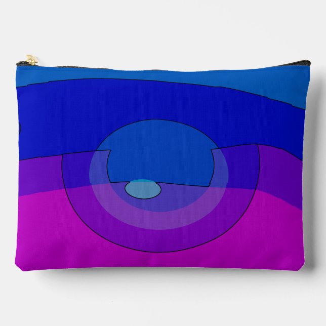 Pochette À Accessoires Abstrait Violet Et Bleu 1007 (Recto)