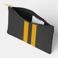 Accent Yellow Racing Stripes Carbon Fiber Style