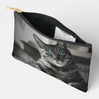 Pochette À Accessoires Accessoire à fermeture éclair Art Chat Regard Sile
