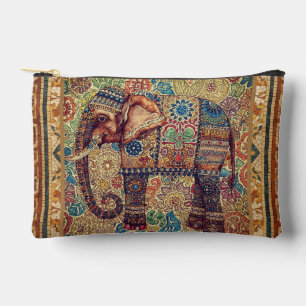 Pochette À Accessoires Accessoire d'art à motif d'éléphant antique vintag
