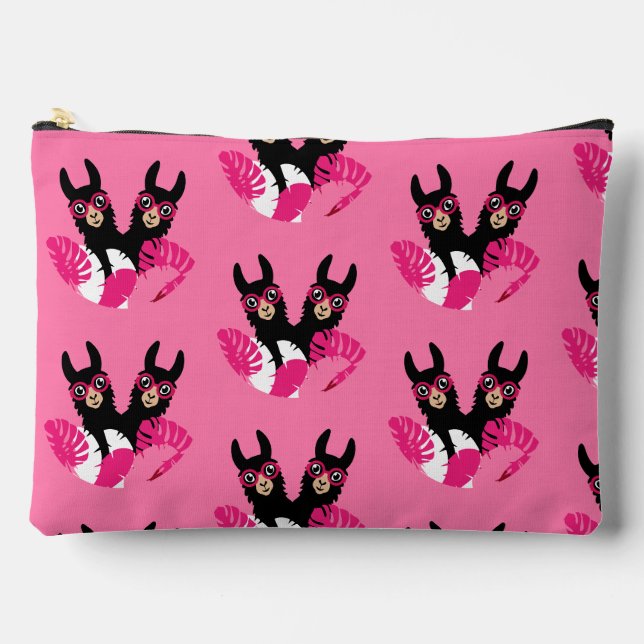Pochette À Accessoires Accessoires Llama Alpaca amusants (Recto)