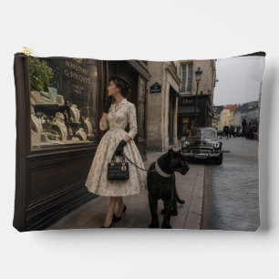Pochette À Accessoires Achats en vitrine avec une panthère noire en 1950