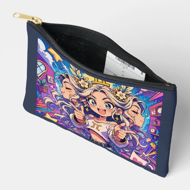 Pochette À Accessoires Aesthetic Gemini Anime Custom Accessory Bag (Ouvrir)