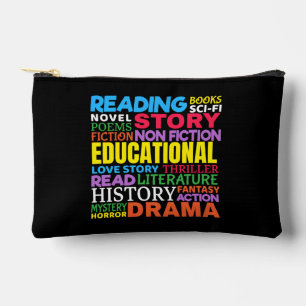 Pochette À Accessoires Aimer lire des livres - Genre Word Art
