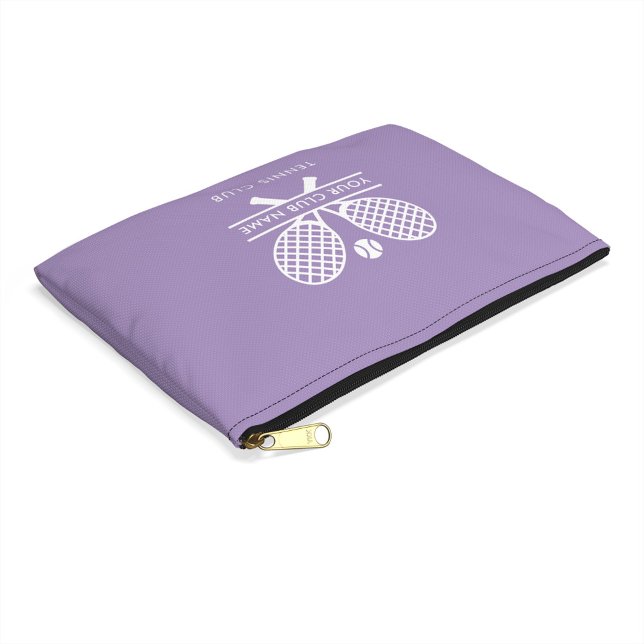 Pochette À Accessoires Ajouter Un Nom De Club Équipe De Tennis N'Importe  (Lilac Lawn Tennis Rackets Motif Accessory Pouch)