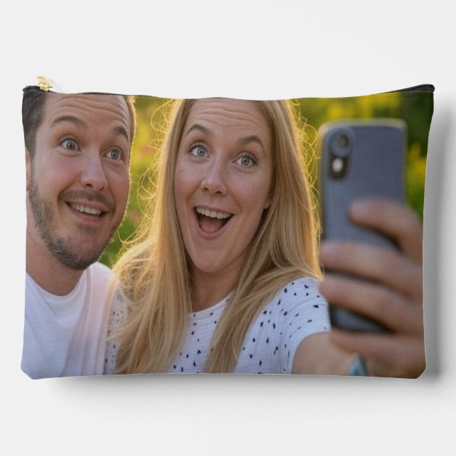 Pochette À Accessoires Ajouter une Personnaliser de selfie (Recto)