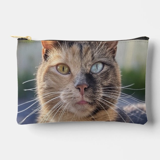 Pochette À Accessoires Ajouter une Personnaliser photo de chat (Recto)