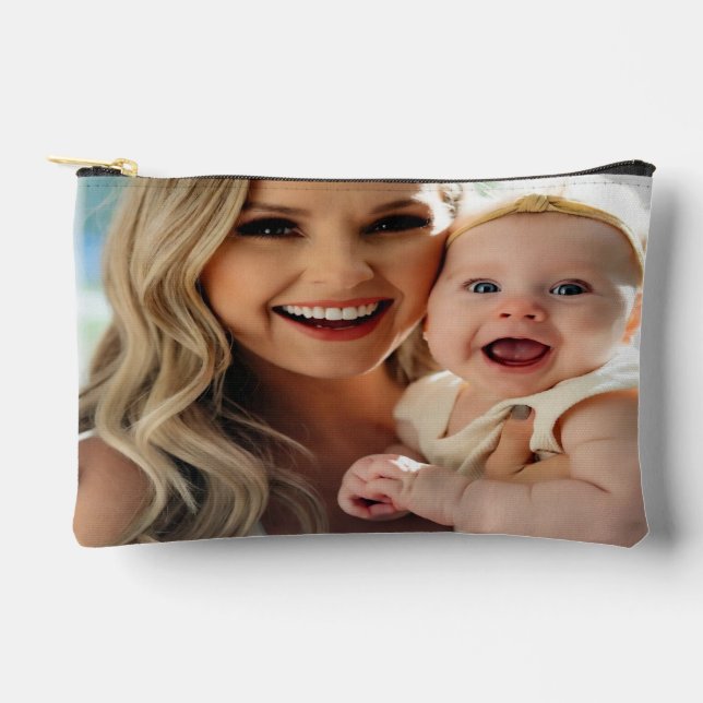 Pochette À Accessoires Ajouter une photo de bébé Personnaliser (Recto)