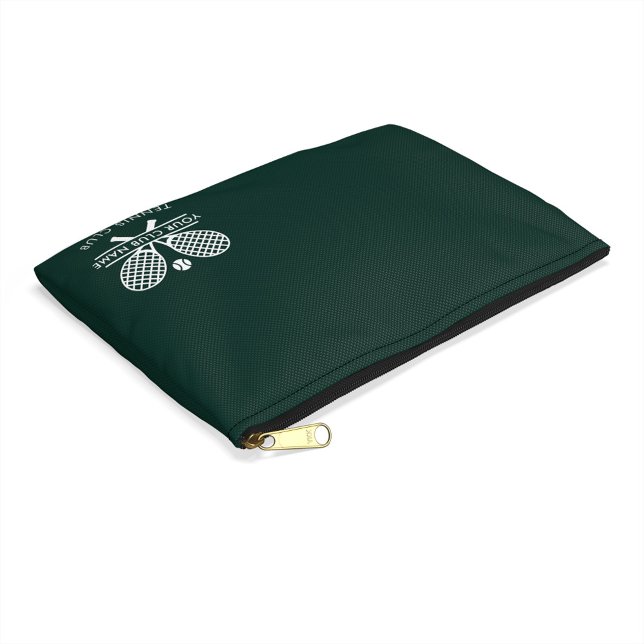 Pochette À Accessoires Ajouter Votre Nom Club Raquettes De Tennis Motif P (Lawn Tennis Club Name with Logo Members Swag Club Giveaway Accessory Pouch Green)