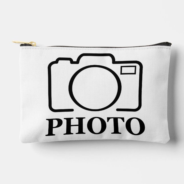 Pochette À Accessoires Ajoutez une photo personnalisée Mariage Moderne Él (Recto)