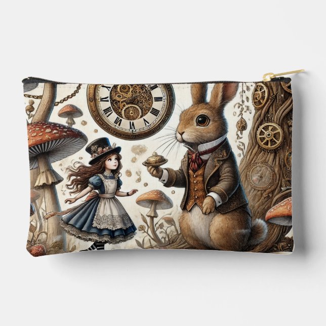 Pochette À Accessoires Alice au pays des merveilles Thé Art lapin blanc (Verso)