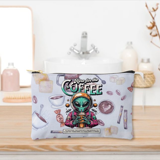 Pochette À Accessoires Alien ici pour le café (Créateur téléchargé)