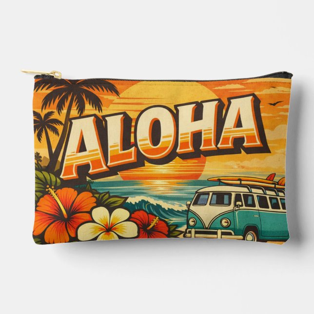 Pochette À Accessoires Aloha Beach Sunset Island Style (Recto)