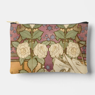 Pochette À Accessoires Alphonse Mucha Étoiles Élégantes Art Nouveau Camél