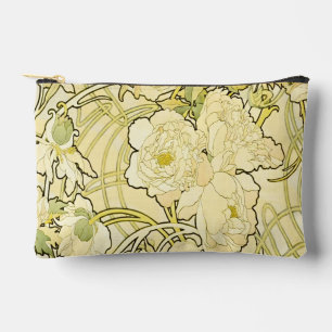 Pochette À Accessoires Alphonse Mucha Pivoines Motif Floral Art Nouveau
