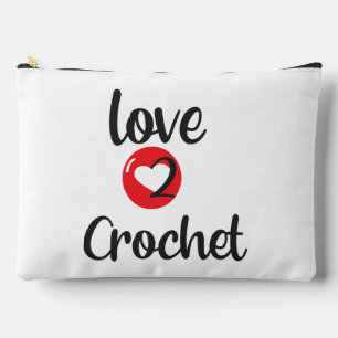 Pochette À Accessoires amour 2 crochet