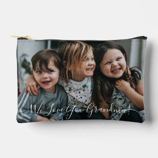 Pochette À Accessoires Amour personnalisé Vous Grand-mère Photo manuscrit