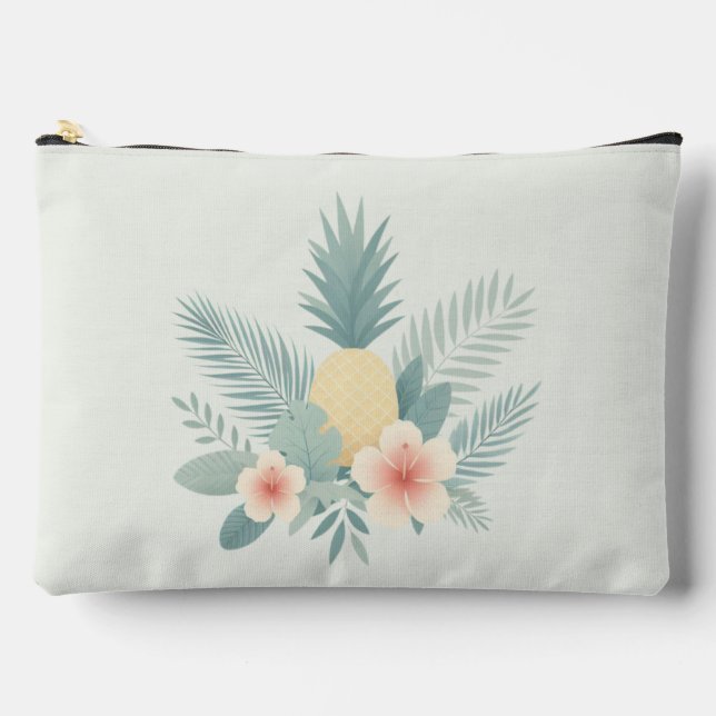 Pochette À Accessoires Ananas floral & Hawaiian (Recto)