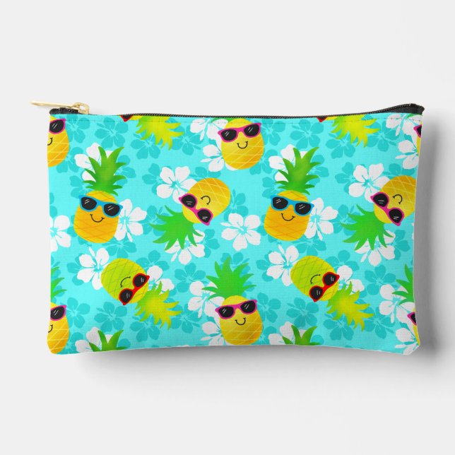 Pochette À Accessoires Ananas Tropicaux D'été Drôles (Recto)