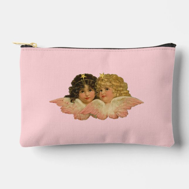 Pochette À Accessoires Anges victoriens rose tendre (Recto)