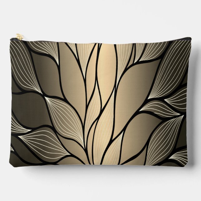 Pochette À Accessoires Antique Gold Creative Leave Motif (Recto)