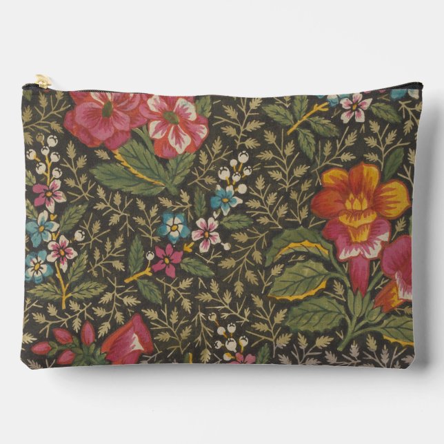 Pochette À Accessoires Antique Toile de Jouy 1800 Branches florales (Recto)