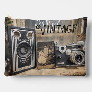 Pochette À Accessoires Appareils photo vintages avec impression Vintage