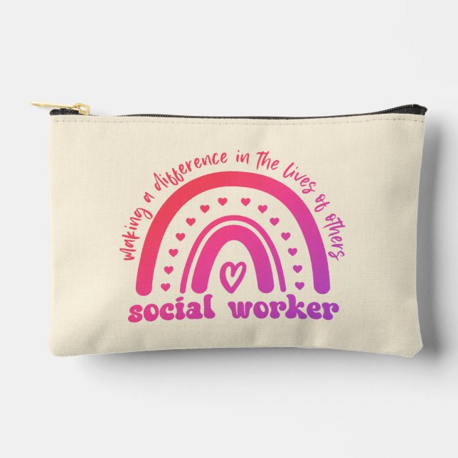 Pochette À Accessoires Appréciation et diplôme des travailleurs sociaux (Recto)