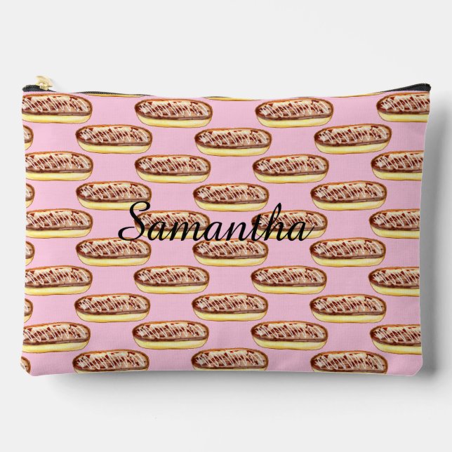 Pochette À Accessoires Aquarelle au chocolat Eclair Donuts (Recto)