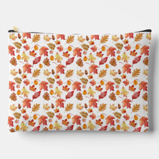 Pochette À Accessoires Aquarelle Automne Feuilles Automne Motif sans join