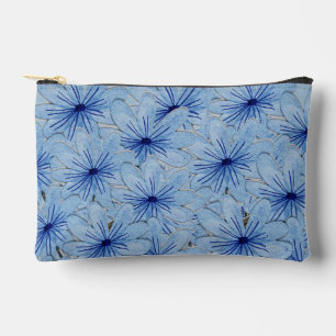 Pochette À Accessoires Aquarelle Bouquet de fleurs sauvages bleues