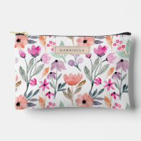 Aquarelle Pastel Colorée Cute Floral Nom personnal