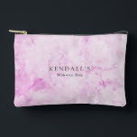 Pochette À Accessoires Aquarelle rose élégant<br><div class="desc">Elégant sac accessoire avec votre nom et description sur un arrière - plan d'aquarelle rose peint à la main.</div>