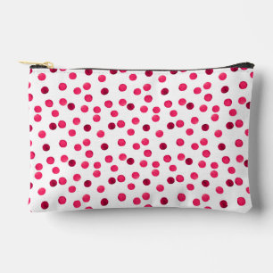 Pochette À Accessoires Aquarelle rouge aquarelle pois motif