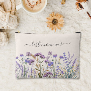 Pochette À Accessoires Aquarelle violet Fleur sauvage Meadow