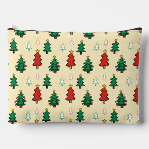 Pochette À Accessoires Arbre de Noël avec le dessus étoilé sans couture m