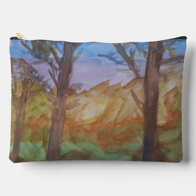 Pochette À Accessoires Arbres au coucher du soleil (Recto)