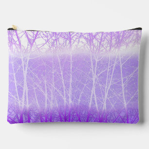 Pochette À Accessoires Arbres brumeux givrés en lilas lavande